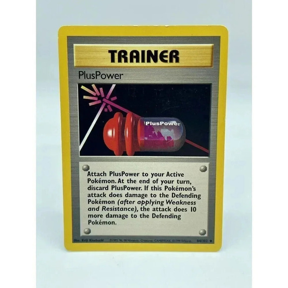 PlusPower 84/102 Base Set Non-Holo Vintage 1999 Pokemon TCG MP - Picture 1 of 6